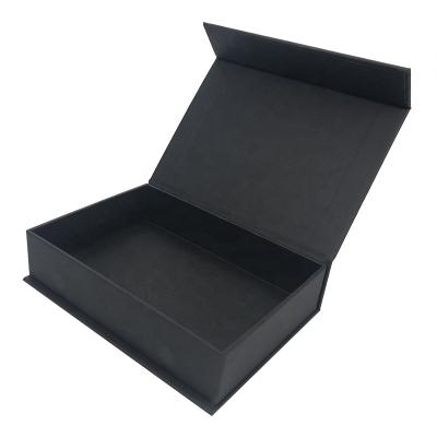 China Custom Recycled Magnetic Gift Boxes With Logo Black Closure Packaging Cardboard From Materials Xiamen Manufacturer for sale