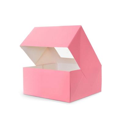 China China Bulk Handmade Wholesale Custom Cake Box Pink Cake Boxes Cake Box With Window for sale