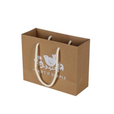 China Fashion Shopping Bag Brown Logo Printed Customized Cheap High Quality Recyclable Kraft Paper Take Away Food Paper Bags for sale