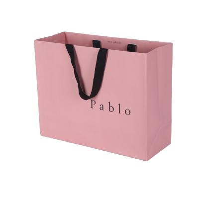 China Recycled Materials Custom Laminated Printed Luxury Paper Gift Shopping Bag With Your Own Logo for sale