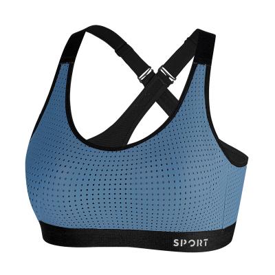 China Back Running Yoga Sports Breathable Bra Fitness Vest Bra Woman Shockproof Gathered Plus Size Tank Top for sale