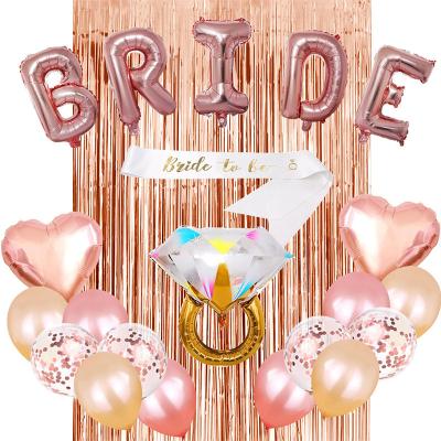 China Simple Rose Gold Foil Balloon Europe/America/Oceania Party Decoration Balloon Happy Birthday Membrane Atmosphere Decoration for sale