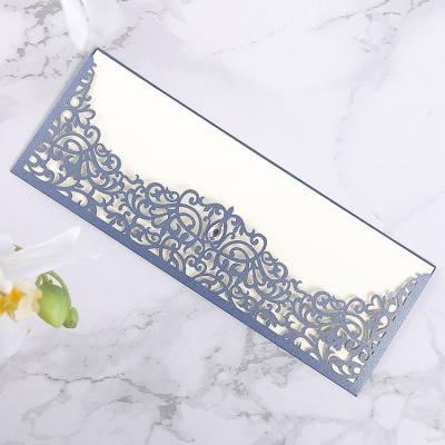 China Europe Hard Cover Paper Laser Cut Wedding Invitation Card With Envelope for sale