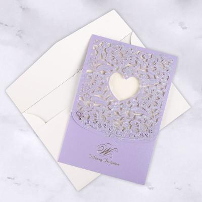 China India Pakistan / India Muslim Heart Shaped Paper Wedding Invitations for sale