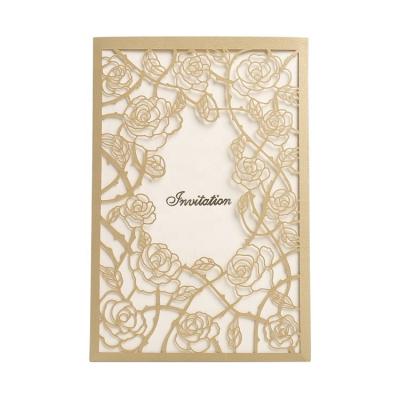 China Europe High Quality Cheap Price Elegant Laser Cut Unique Wedding Invitations for sale