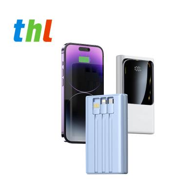 China Fast charging Wholesale thl quick charging power bank 20w 10000 mAh phone power bank portable led display power bank with cable for sale