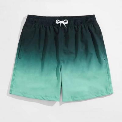 China OEM Manufacturers Custom Made Anti-Wrinkle Mens Shorts Drawstring Waist Summer Shorts Mens Ombre Beach Shorts for sale