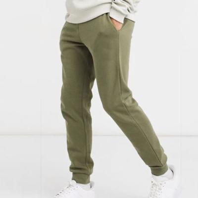 China Men's Jogger Anti-pilling Drawstring Waist Solid Color Elastic Thick Sweatpants for sale