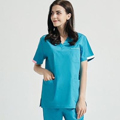 China V Neckline Scrubs Medical Hospital Uniform Scrubs Nurses Scrub Uniform Set for sale