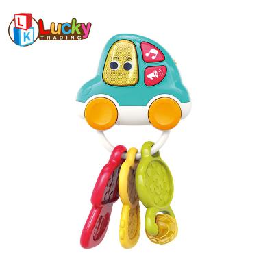 China Eco-friendly education baby car key with simulation of music functions baby noise and rattle teether for babies for sale