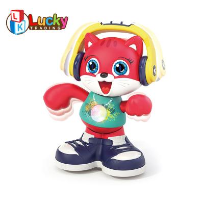 China Eco-Friendly Cartoon Plastic Music Walking Dancing Talking Cat Toys Electric Dancing Cat Tending Toys For Children for sale