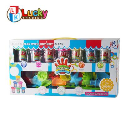 China New Arrival Educational Soft Toy Eco-friendly DIY Colorful Plasticine Modeling Dough With Tools for sale