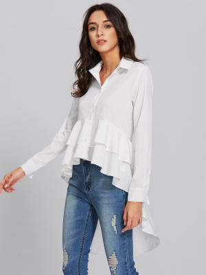 China Plus Size Women Clothing Office Latest Blouse Designs en venta