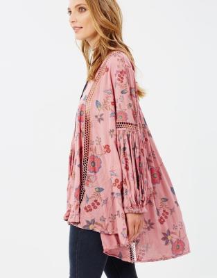 China Boho Style Women Floral Printed Blouse zu verkaufen