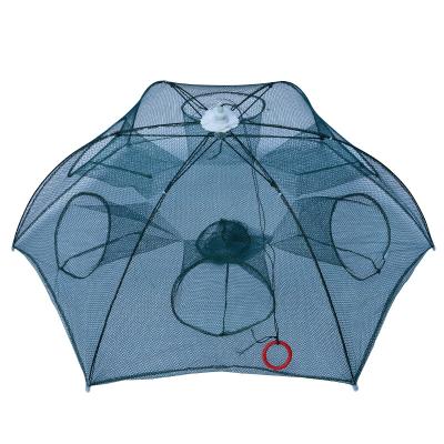 China 16 Hole Crawfish High Strength Chinese Crab Trap Cage Automatic Mesh Fishing Net for sale