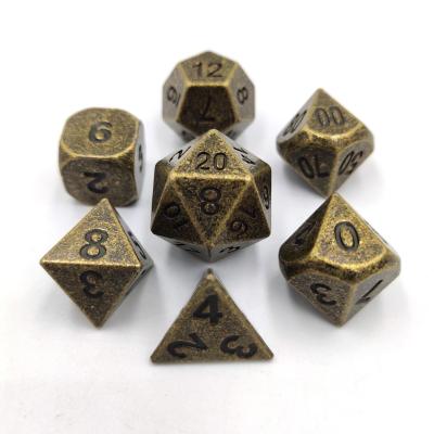 China Wholesale Hot Sale Customized RPG Game Dnd Polyhedral Metal Dice Set YTSFC00101 for sale