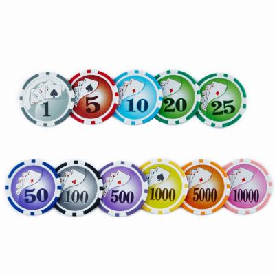 China New Arrival 11.5g Ceramic Premium Customized Poker Chips For Tournament Games And Casinos for sale