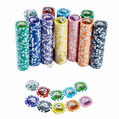 China Casino Poker Plastic Stickers Ceramic Poker Chips High Quality Custom Made ABS for sale