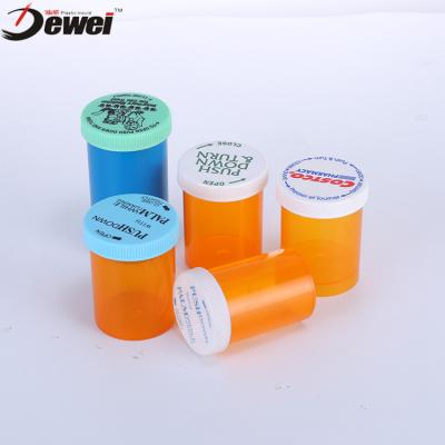 China Medicine Color Transparent PET Empty Medicinal Pill Bottles Lower Tower Vials For Sale for sale