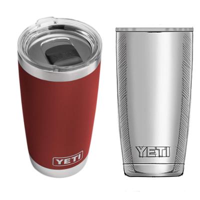 China 10oz 20oz 30oz Stainless Steel Vacuum Insulated Tumbler With MagSlider Lid Two Stocked Lids YETIRambler for sale