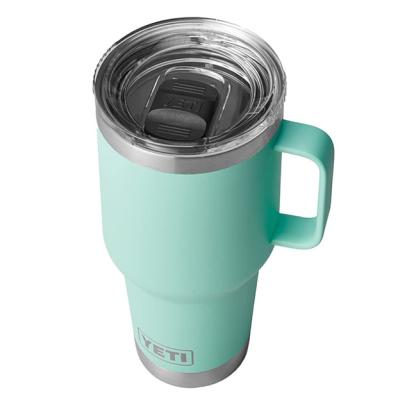 China Hot Sale 30oz Travel Mug Stainless Steel Vacuum Stocked Insulated YETIRambler with Handle Fortress Lid and Magslider Lid for sale