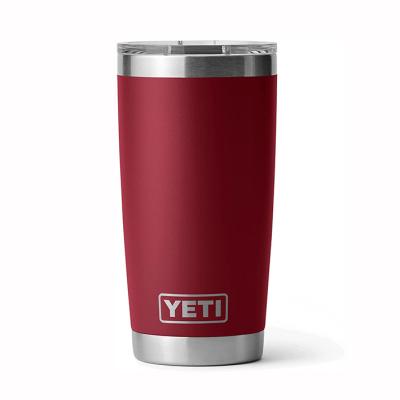 China YETIRambler 20oz Stainless Steel Vacuum Insulated Tumbler With MagSlider Lid Stocked Standard Two Lids for sale