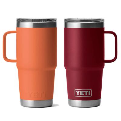 China Hot Sale 30oz Travel Mug Stainless Steel Vacuum Stocked Insulated YETIRambler with Magslider Handle and Lid for sale