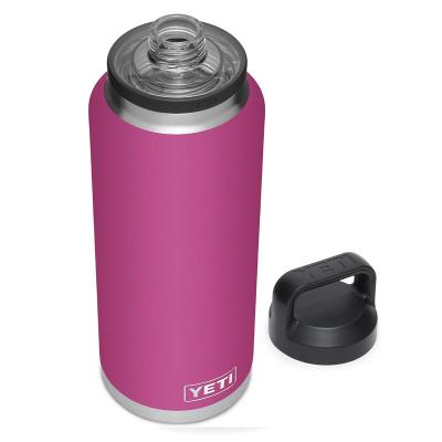 China Hot Sale YETiRambler 46oz Double Wall Stainless Steel Vacuum Insulated Water Bottle With Puff Lid for sale