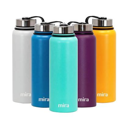 China MIRA 32oz 40oz Stainless Steel Vacuum Stocked Insulated Wide Mouth Water Bottle Thermos Keeps Cold For 24 Hours Travel Hydraulic Flask for sale