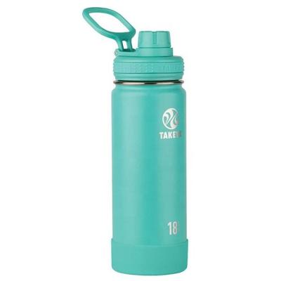 China 18oz 24oz Takeya Stocked Actives Insulated Stainless Steel Water Bottle With Spout Lid for sale