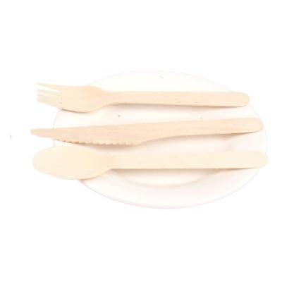 China Takeaway Disposable Grade Knife Bamboo Wooden Fork and Spoon Disposable Cutlery Box Set for sale