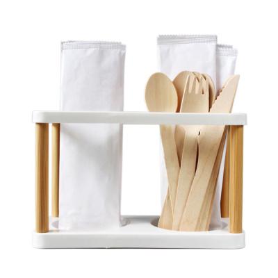 China Disposable Tableware Fork Knife Wooden Spoon Set 100% Natural Biodegradable Wooden Cutlery Set With Cheap Price for sale