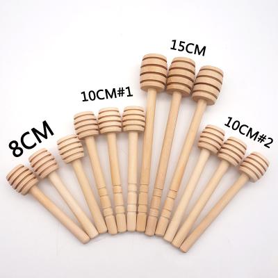 China OEM Disposable Multi Size Honey Dipper Mixing Sticks Wood Coffee Stirrers 140mm Wooden Spoons With Logo for sale