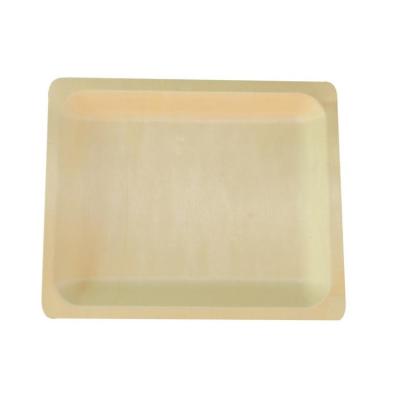 China Good Disposable In Stock 7 9 11 Inch Disposable Eco-Friendly Cutlery Wooden Square Round Dish Set for sale