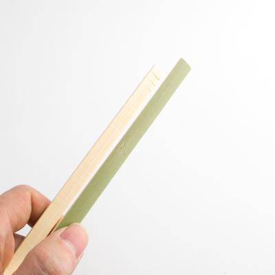 China Eco-Friendly Sustainable Restaurant Food Picking Cuts Green Disposable Bamboo Mini Tongs For Sushi for sale