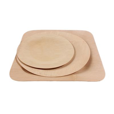 China Custom Disposable Disposable Eco-Friendly Cutlery Maker Bamboo Wooden Square Round Dish Set for sale