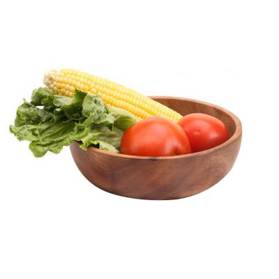 China Wholesale Custom Olive Bowl Coconut Style Disposable Acacia Wood Salad Kitchen Bowl for sale