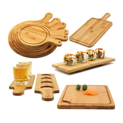 China Custom Durable Western Wooden Waterproof Cake Dish Home Restaurant Pine Wooden Tray 12inch Pizza Tray for sale