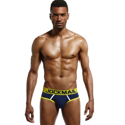 China Fashion Antibacterial Wholesale High Quality Sexy Tight Men's Briefs Custom Logo Boy Shorts Housekeeping Man Cotton Tight Underwear for sale