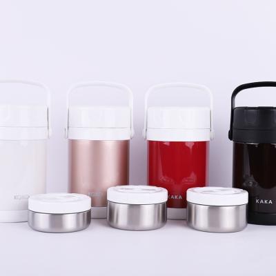 China High Quality with 3 Lunch Boxes Keep Food Hot 2.0L Vacuum Insulated Thermos Flask Travel Food Container zu verkaufen