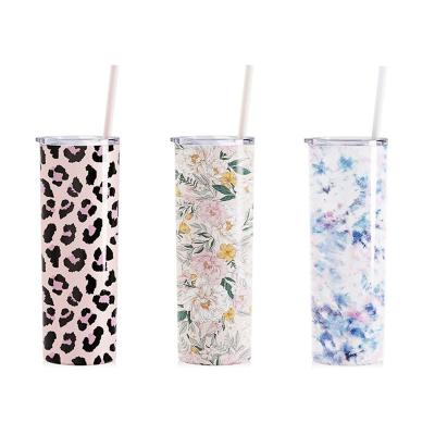 中国 Customized design sublimation double wall Stainless steel vacuum insulated slim tumbler straight water cup 販売のため