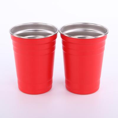 Cina Food Grade Water Tumbler Cup Stackable Single Wall 304 Stainless Steel Beer Cup in vendita