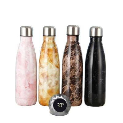 중국 Stainless Steel Smart Water Bottle with Led light Temperature Display Thermo tumbler cups in bulk 판매용