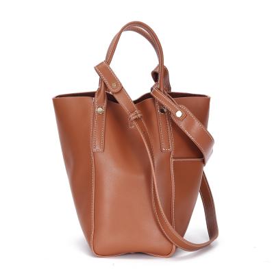 China high quality & 2021 casaul bucket bag genuine leather bag cow leather bags women durable ladies handbags china women handbag OEM for sale