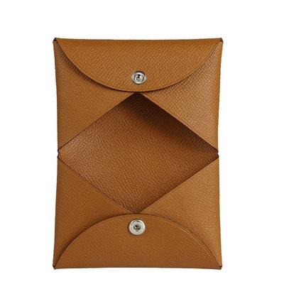 China Guangzhou factory espom leather card holder wallet RFID protection pattern handmade leather business card holder mini business card holder for sale