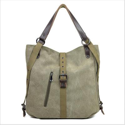 China high quality & Durable Canvas Women's Bag Casual Large Capacity Shoulder Bag Women's Simple Bucket Messenger Backpack for sale