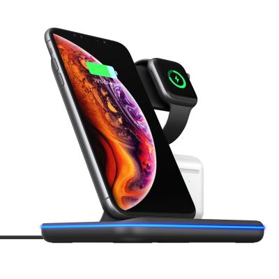 China WIRELESS CHARGE Apple Series Wireless Charger 3 in 1 Charging Cell Phone iPhone iPod TWS Earbus iWatch for sale