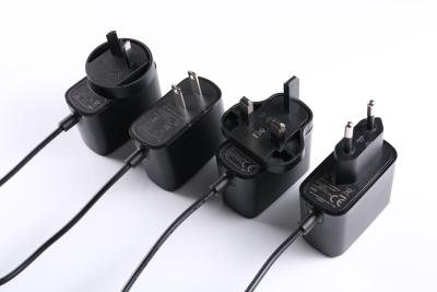 Chine CE UKCA SAA PSE d'UL universel noir de l'adaptateur 5V 2A 5V 2.5A 12V 1A 12V 1.25A de C.C à C.A. à vendre