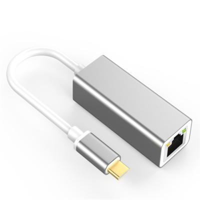 China Aluminum Alloy Factory Direct USB3.1 Type-C to RJ45 Gigabit Ethernet Driveless Adapter for sale