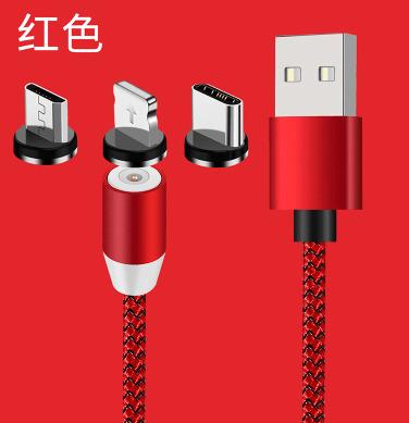 China Dustproof/Breathable Led Port 3 In 1 Magnetic Type C Cable Phone USB Charger Fast Charging Data Cable for sale